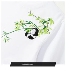 Load image into Gallery viewer, Embroidery playful panda T-shirt