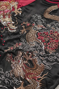 Premium twin dragon embroidery sukajan jacket