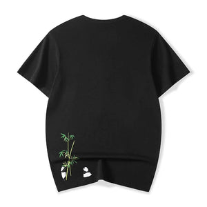 Embroidery playful panda T-shirt