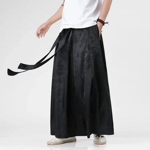 Silhouette dragon wide bushido harem pants