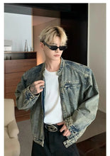 Load image into Gallery viewer, Vintage distressed ryokan denim jean jacket