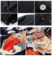 Load image into Gallery viewer, &quot;Sōryū&quot; embroidery denim vintage jacket