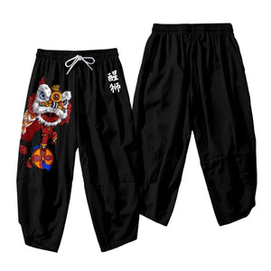 Chinese puppy lion harem pants