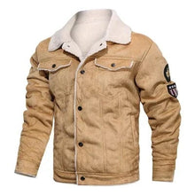 Load image into Gallery viewer, Fleece lined vintage inspired military style jacket