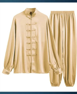 "qínshū" Tang Dynasty silk shirt + pants
