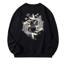 Load image into Gallery viewer, Embroidery circular carp hoodie / sweatshirt