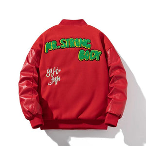 Mr. strong body varsity baseball jacket