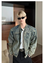 Load image into Gallery viewer, Vintage distressed ryokan denim jean jacket