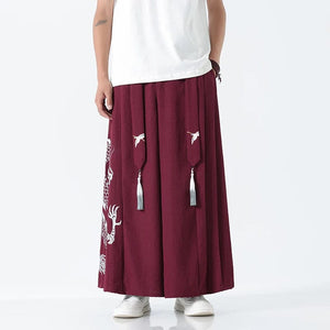 "nusumu" wide bushido harem pants