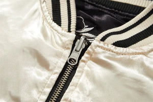 Hyper premium smoke dragon embroidery sukajan souvenir jacket