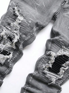Vintage ragged "daisuki" denim jeans