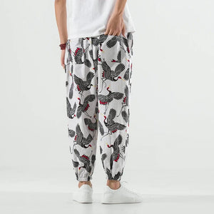 Multi crane harem pants