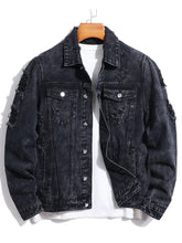 Load image into Gallery viewer, Vintage ragged &quot;atama&quot; denim jacket