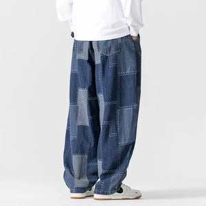 "Hakaku" harem patched pants