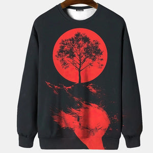 Fuji san Japanese themed graphics sweatshirt