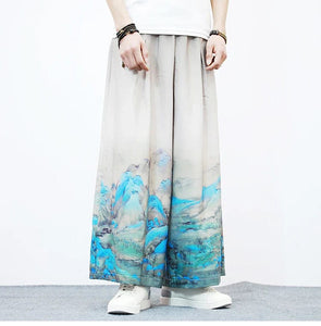 Wide bushido komorebi pants