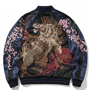 Premium sakura beast embroidery sukajan jacket