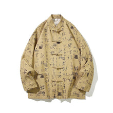 Load image into Gallery viewer, Artistic Chinese calligraphy design Tang dynasty jacket
