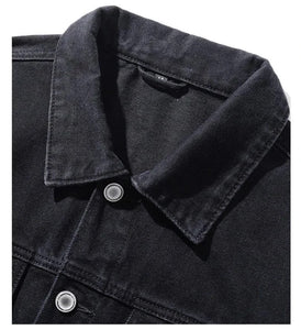 "Sōryū" embroidery denim vintage jacket
