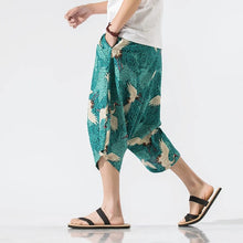 Load image into Gallery viewer, Colorful stork short length harem pants