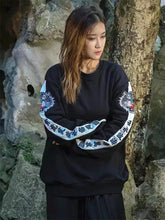 Load image into Gallery viewer, Hyper Premium embroidery blue flamed tiger sweatshirt