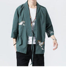 Load image into Gallery viewer, Stork design kimono shirt