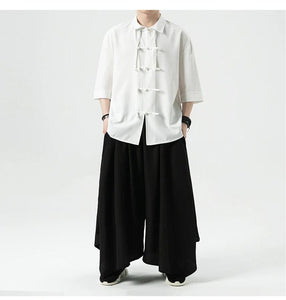 "hashi" wide harem pants