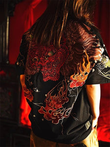 Hyper Premium embroidery master oni T-shirt