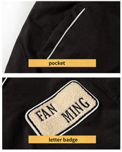 Load image into Gallery viewer, &quot;Fanming&quot; style varsity baseball jacket