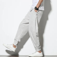 Load image into Gallery viewer, Simple and clean striped design harem pants