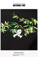Load image into Gallery viewer, Embroidery playful panda T-shirt