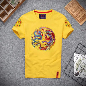Embroidery Dragon & Phoenix T-Shirt