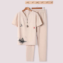 Load image into Gallery viewer, Sansui sailboat Tang shirt + pants set