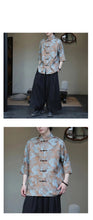 Load image into Gallery viewer, Premium golden dragon silk hanfu Tang shirt
