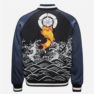 Super premium embroidery carp sukajan souvenir jacket