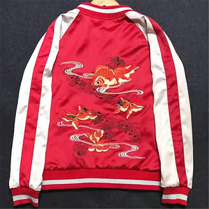 2 sided Premium goldfish sakura sukajan jacket