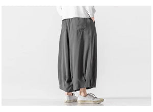 "yakedo" baggy ankle length harem pants
