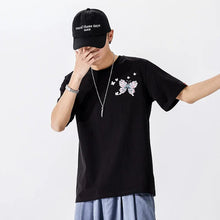 Load image into Gallery viewer, Embroidery butterflies T-shirt