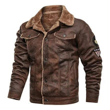 Load image into Gallery viewer, Fleece lined vintage inspired military style jacket