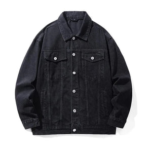 "Sōryū" embroidery denim vintage jacket