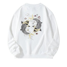 Load image into Gallery viewer, Embroidery circular carp hoodie / sweatshirt