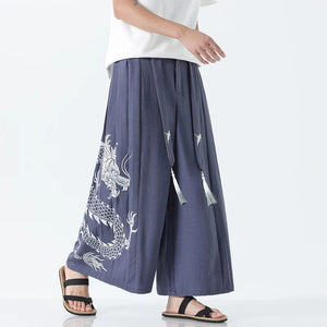 "nusumu" wide bushido harem pants