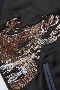 Premium triple dragon embroidery sukajan jacket