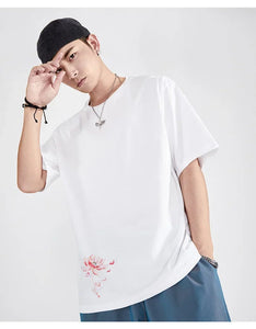Embroidery dancing phoenix T-shirt