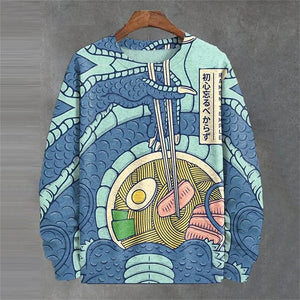 Flying kōnotori Japanese themed graphics sweatshirt