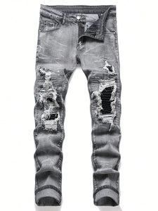 Vintage ragged "daisuki" denim jeans
