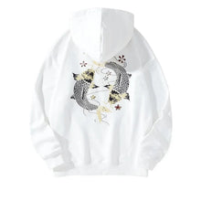 Load image into Gallery viewer, Embroidery circular carp hoodie / sweatshirt