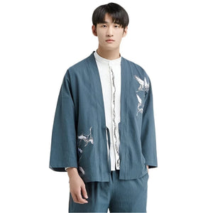 Haori crane kimono