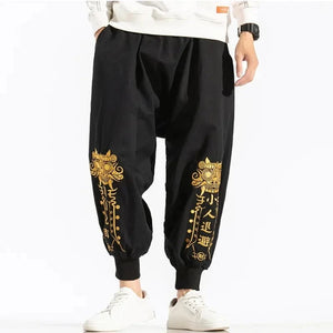 Golden puppy lion wushu sweatpants