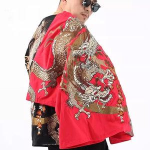 Hyper Premium embroidery golden dragon T-shirt